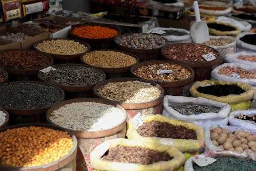 variety of nuts and seeds