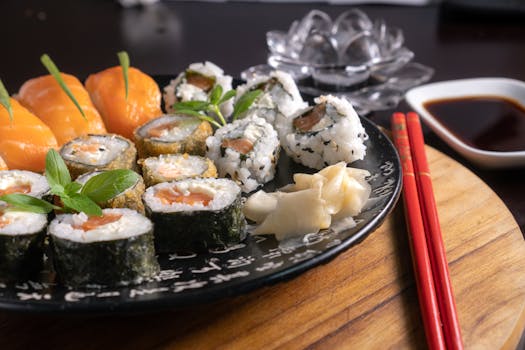 Healthy meal with legumes and seaweed