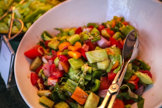 bowl of kale and bell peppers