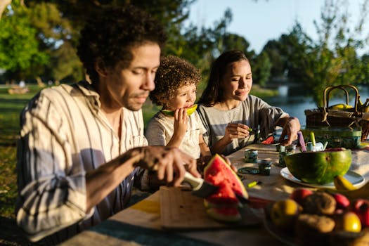 children enjoying healthy meals