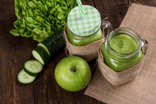 refreshing green smoothie with spinach and banana