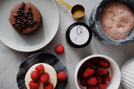 a bowl of berries and dark chocolate