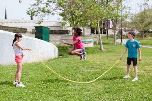 children playing outside