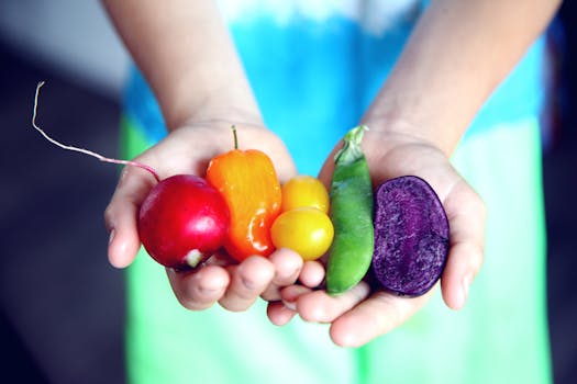 fresh vegetables rich in vitamins