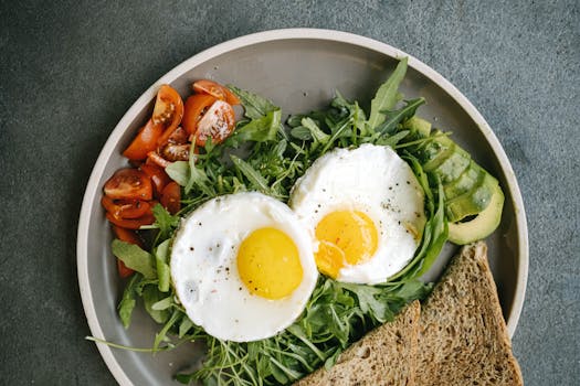 healthy meal with grains and greens