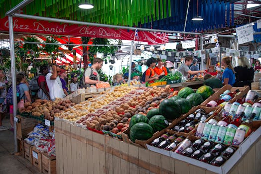 colorful organic vegetables at a farmers market