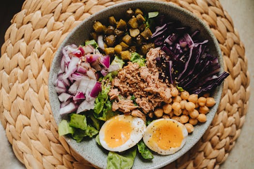 image of a balanced meal with minerals