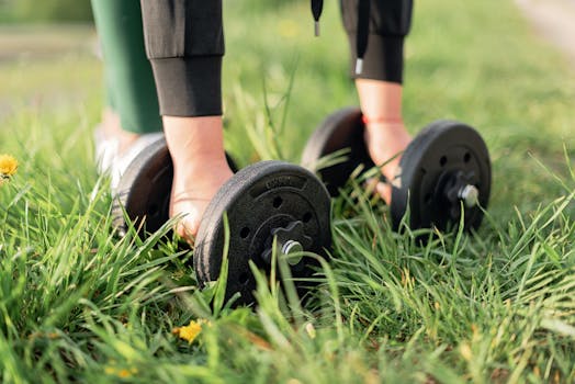 person struggling to lift weights