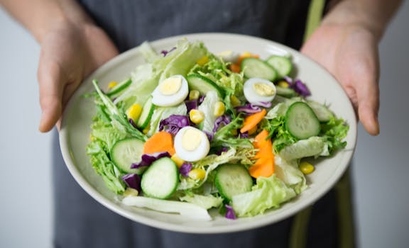 healthy meal with colorful vegetables