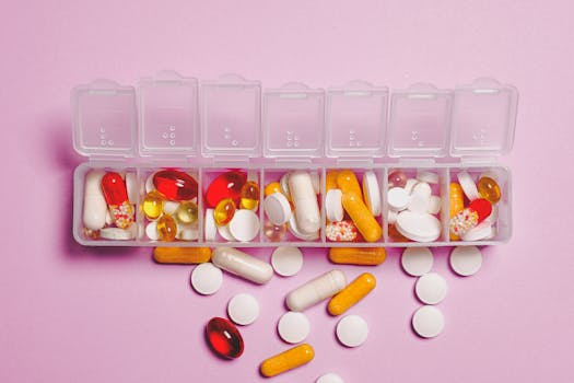 colorful vitamins and supplements