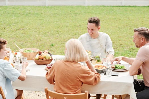 Happy family enjoying a healthy lifestyle