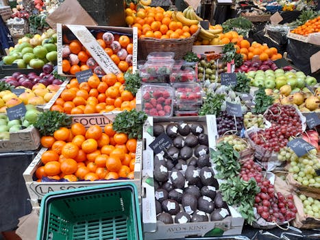 colorful fruits and veggies